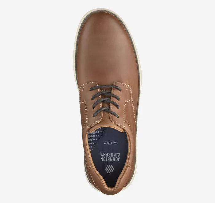 Shoes Johnston and Murphy Men McGuffey 2 Plain Toe Tan Full Grain