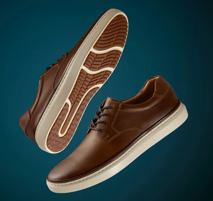 Shoes Johnston and Murphy Men McGuffey 2 Plain Toe Tan Full Grain