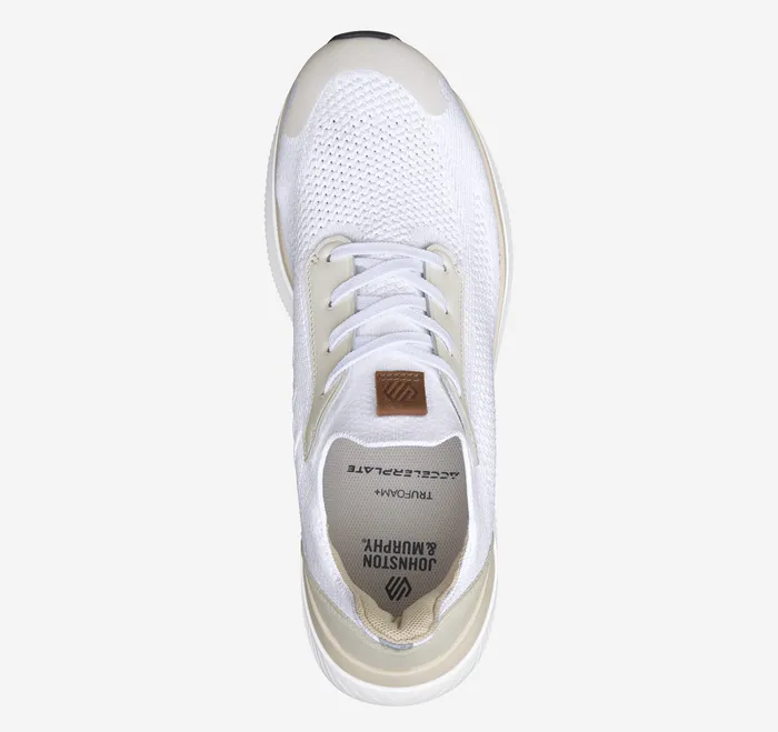 Shoes Men Miles Knit LaceUp White Knit Johnston and Murphy