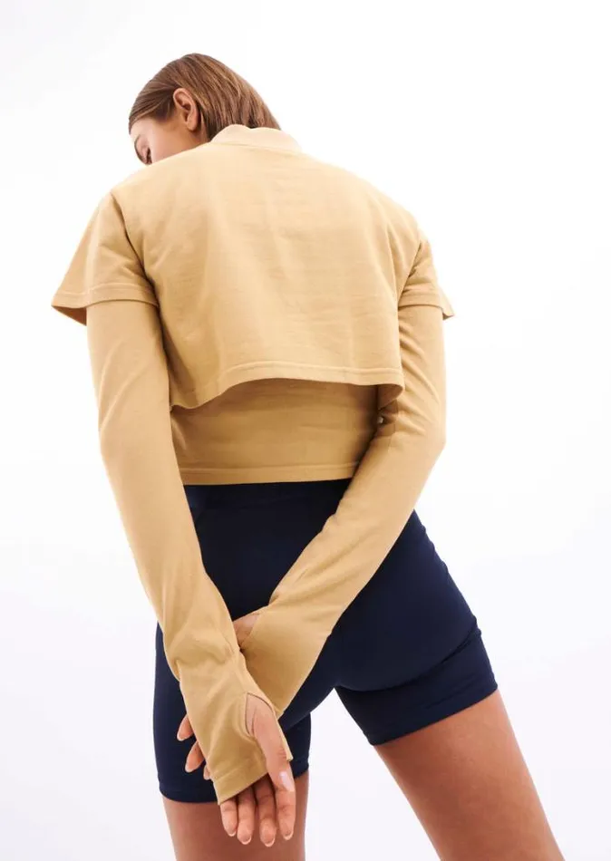Shop AUGUSTA LS TEE IN SAND PE Nation Long Sleeve Tops