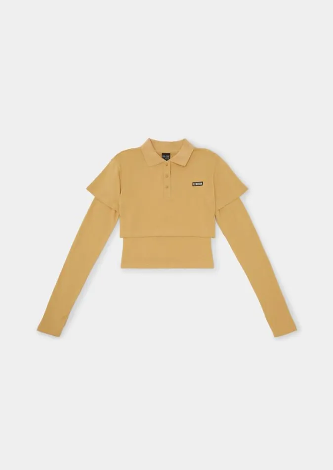 Shop AUGUSTA LS TEE IN SAND PE Nation Long Sleeve Tops