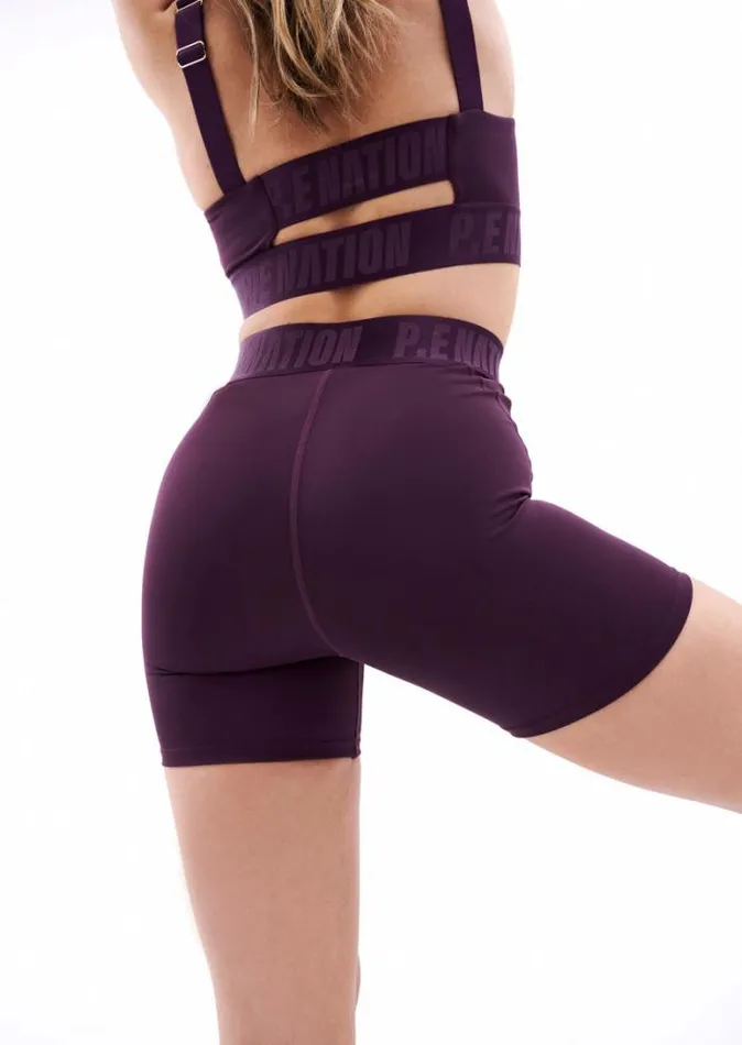 Shop BACKCHECK BIKE SHORT IN POTENT PURPLE PE Nation Shorts