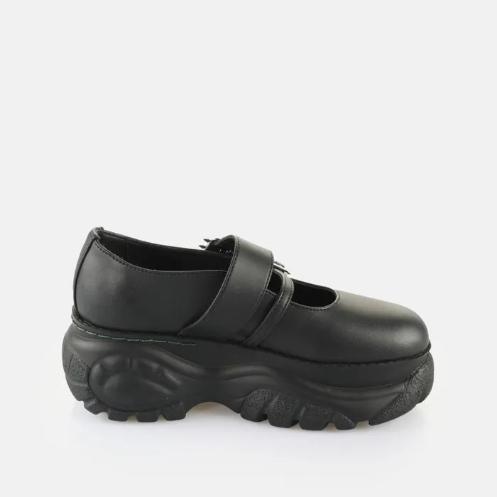 Shop Ballet Flats BUFFALO MORPH08M990 8211 VEGAN CORN BASED NAPPA 8211 BLACK Schwarzsilber