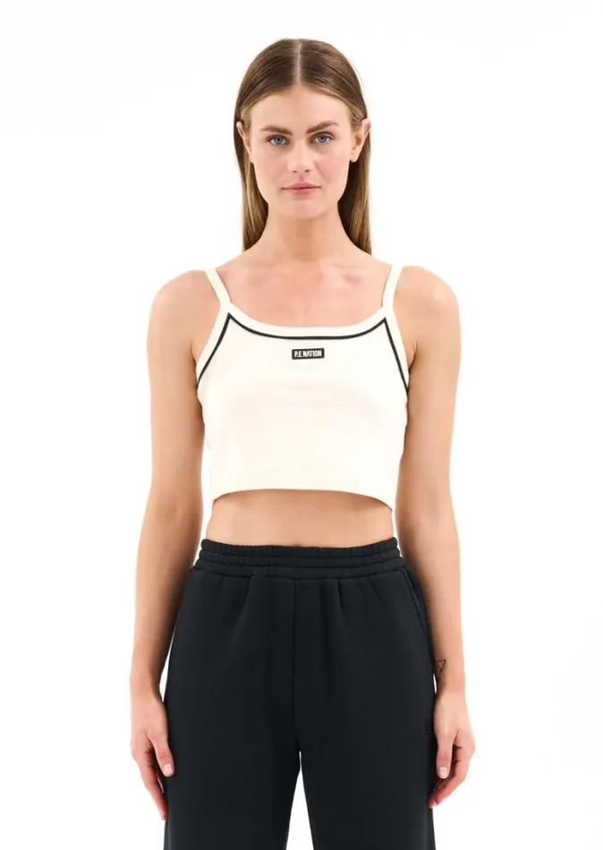 Shop CALLISTO CROP IN PEARLED IVORY PE Nation Tees and Tanks