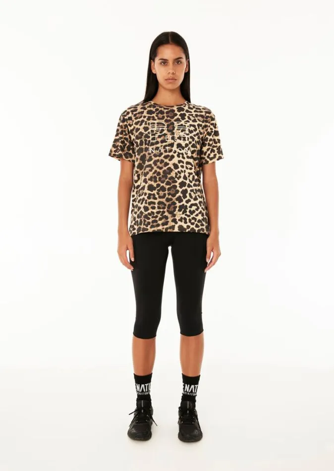 Shop DOWNFORCE SS TEE IN ANIMAL PRINT PE Nation Tees and Tanks
