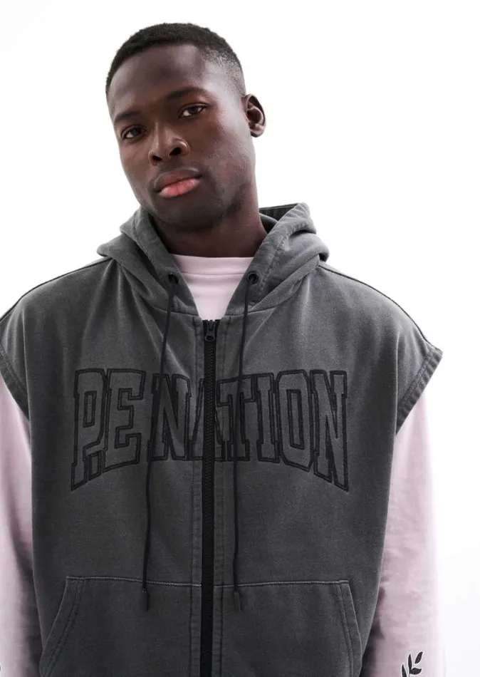 Shop DOWNTOWN VEST IN BLACK PE Nation Jackets