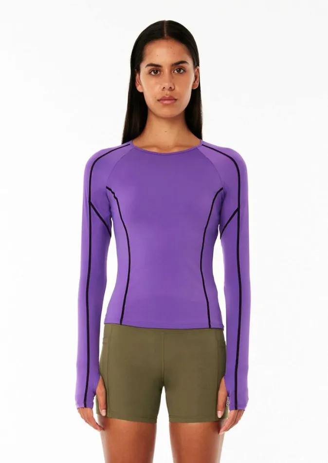 Shop HEAT RACE LS ACTIVE TOP IN ROYAL LILAC PE Nation Long Sleeve Tops