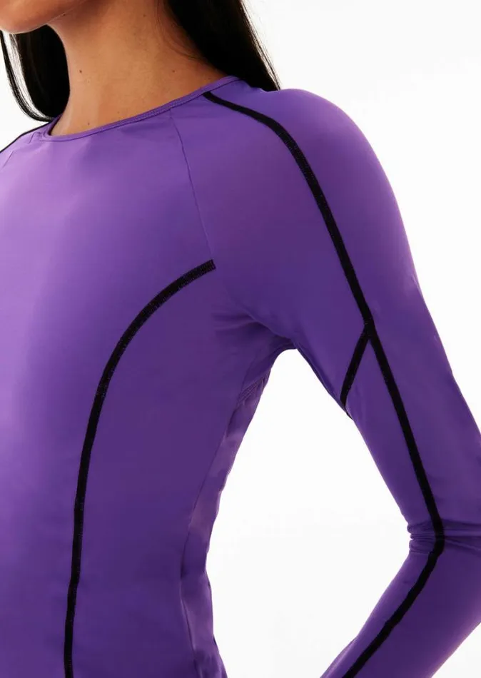 Shop HEAT RACE LS ACTIVE TOP IN ROYAL LILAC PE Nation Long Sleeve Tops