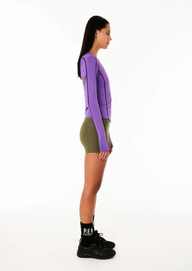 Shop HEAT RACE LS ACTIVE TOP IN ROYAL LILAC PE Nation Long Sleeve Tops