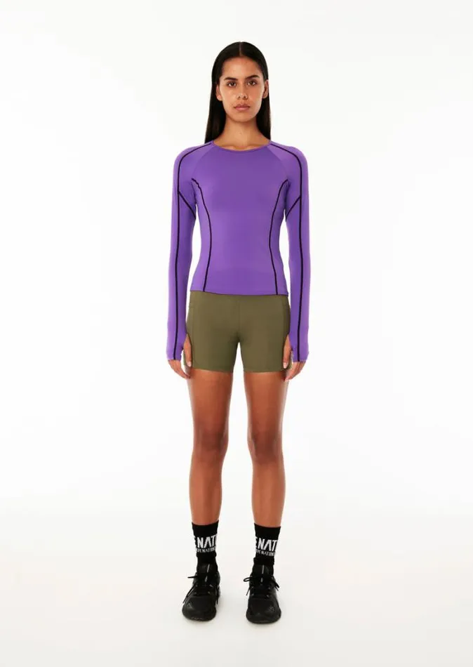 Shop HEAT RACE LS ACTIVE TOP IN ROYAL LILAC PE Nation Long Sleeve Tops
