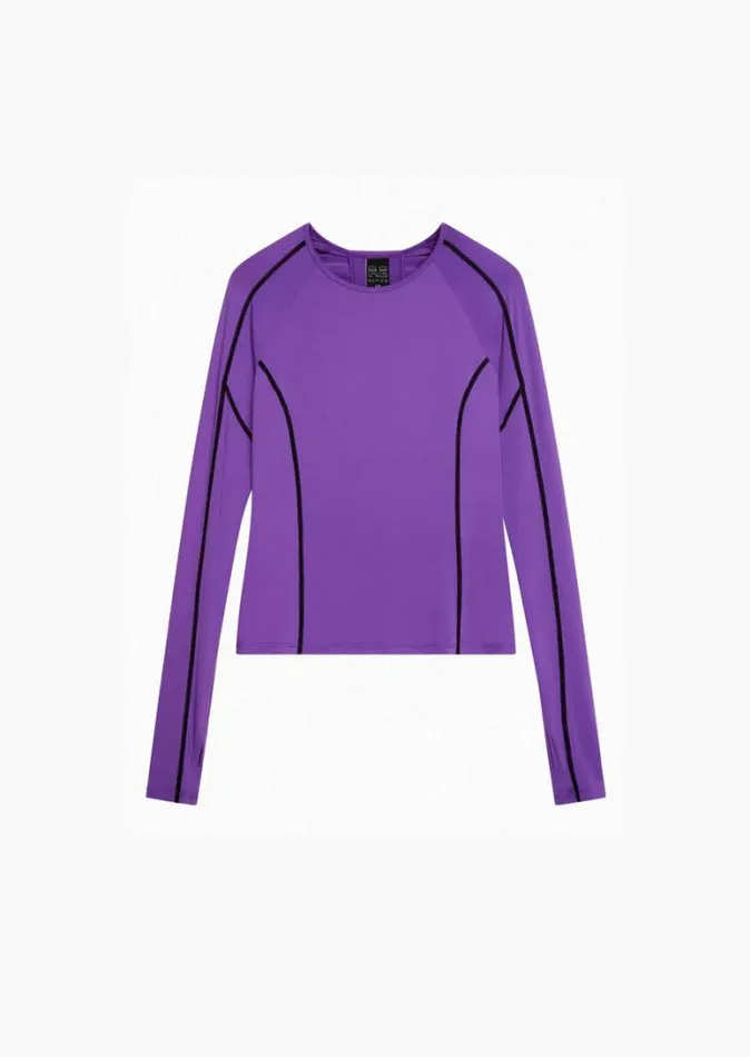 Shop HEAT RACE LS ACTIVE TOP IN ROYAL LILAC PE Nation Long Sleeve Tops