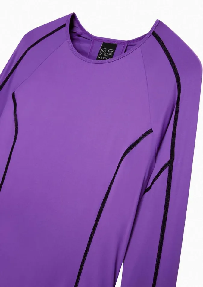 Shop HEAT RACE LS ACTIVE TOP IN ROYAL LILAC PE Nation Long Sleeve Tops
