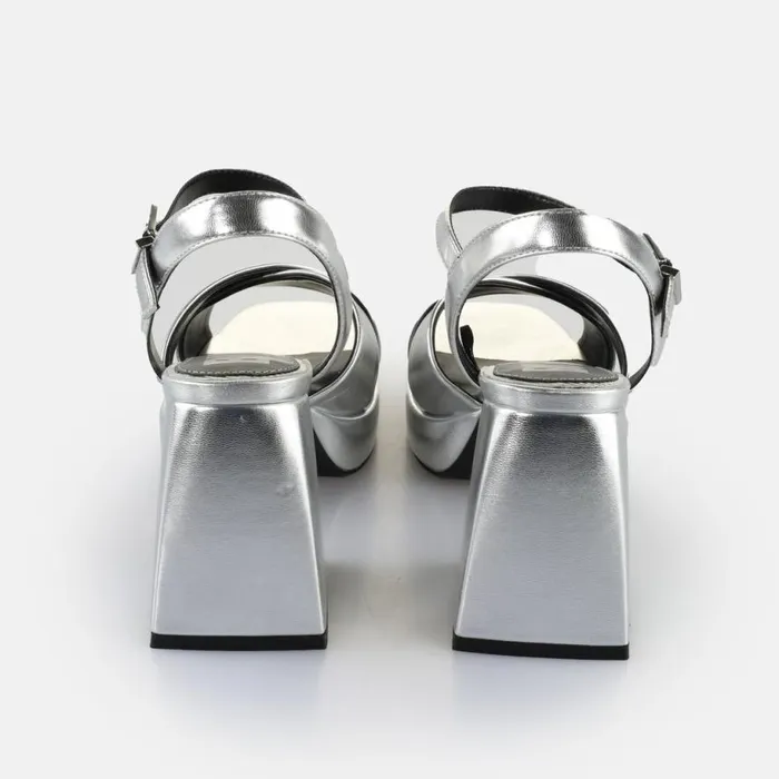 Shop Heels BUFFALO Bella Cross Silver