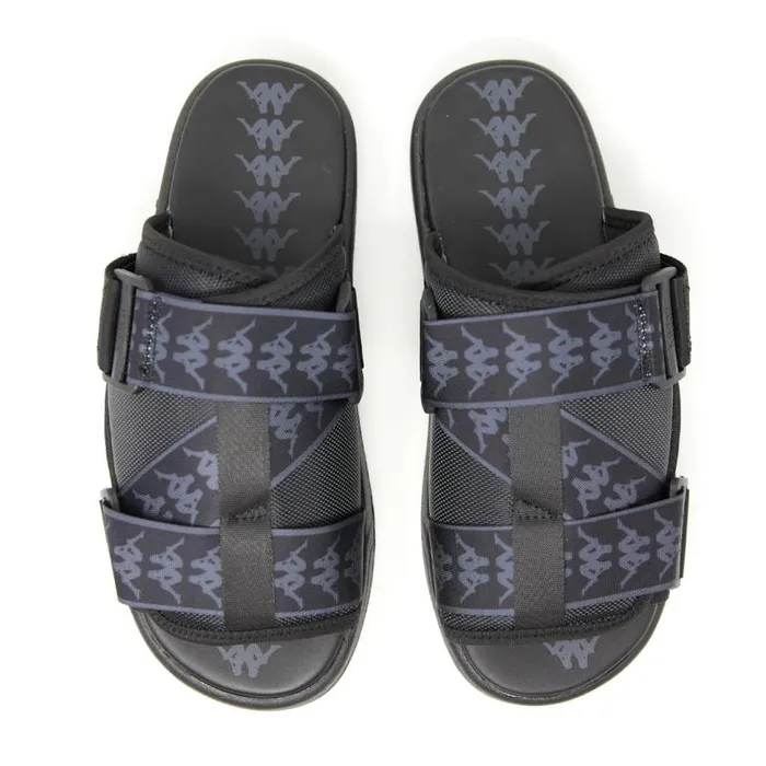 Shop Kappa Footwear 222 Banda Mitel 1 Sandals Black Grey Dk