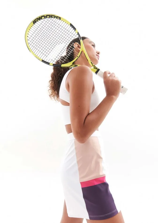 Shop PRE SEASON SKIRT IN OPTIC WHITE PE Nation Skirts