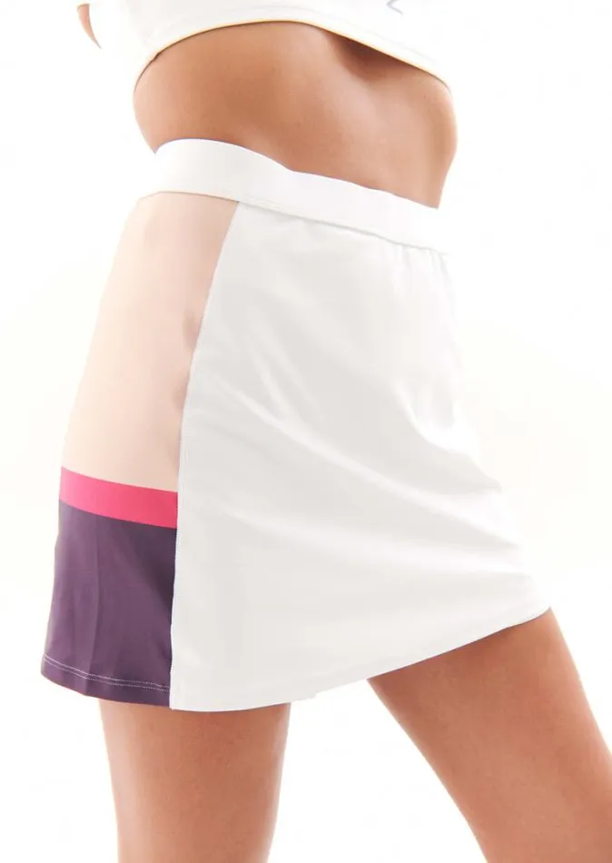 Shop PRE SEASON SKIRT IN OPTIC WHITE PE Nation Skirts