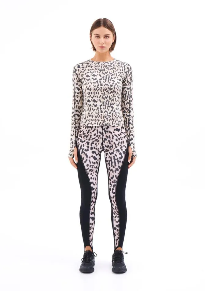 Shop SILVERTON LS TOP IN LEOPARD PE Nation Long Sleeve Tops