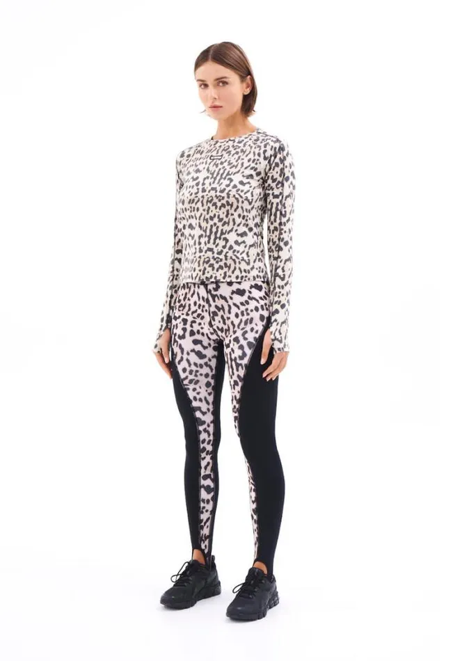 Shop SILVERTON LS TOP IN LEOPARD PE Nation Long Sleeve Tops
