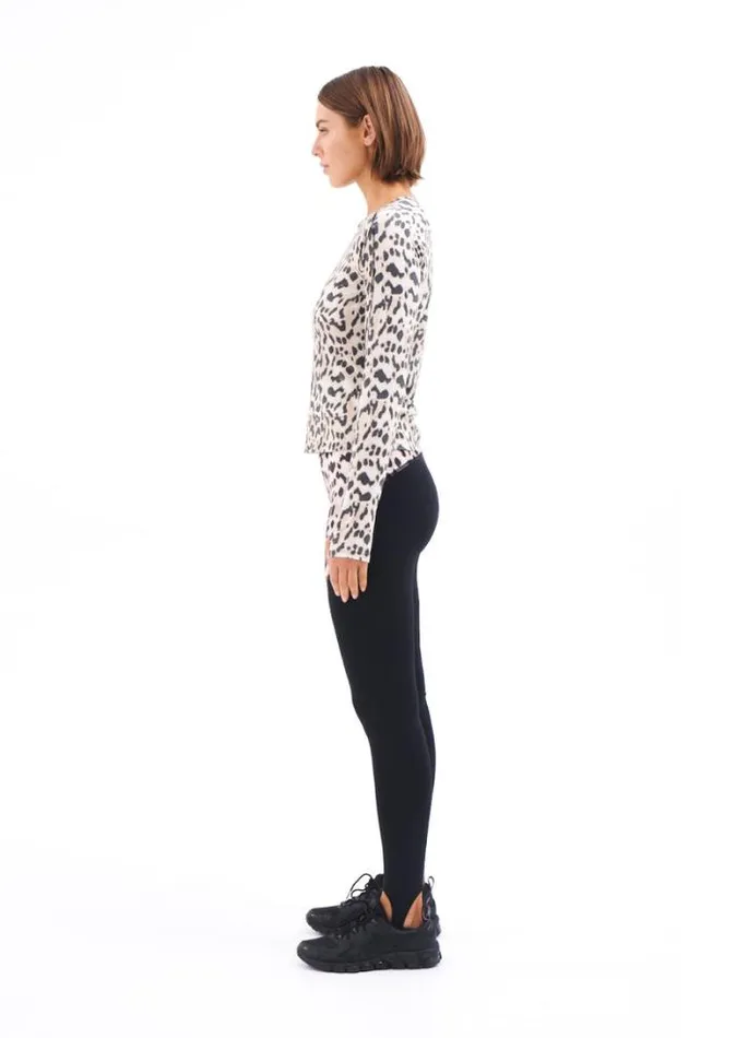 Shop SILVERTON LS TOP IN LEOPARD PE Nation Long Sleeve Tops