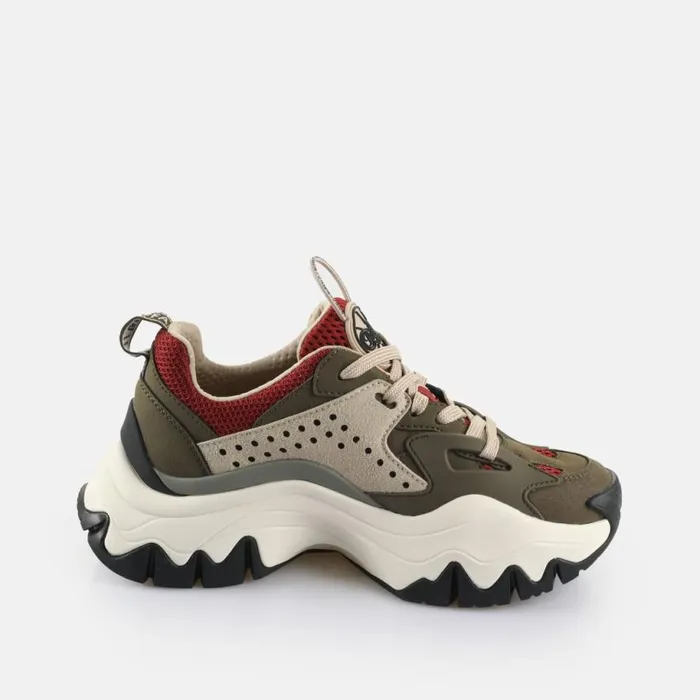 Shop Sneakers BUFFALO Trail One Khakiredcream