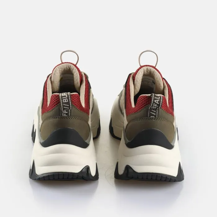 Shop Sneakers BUFFALO Trail One Khakiredcream