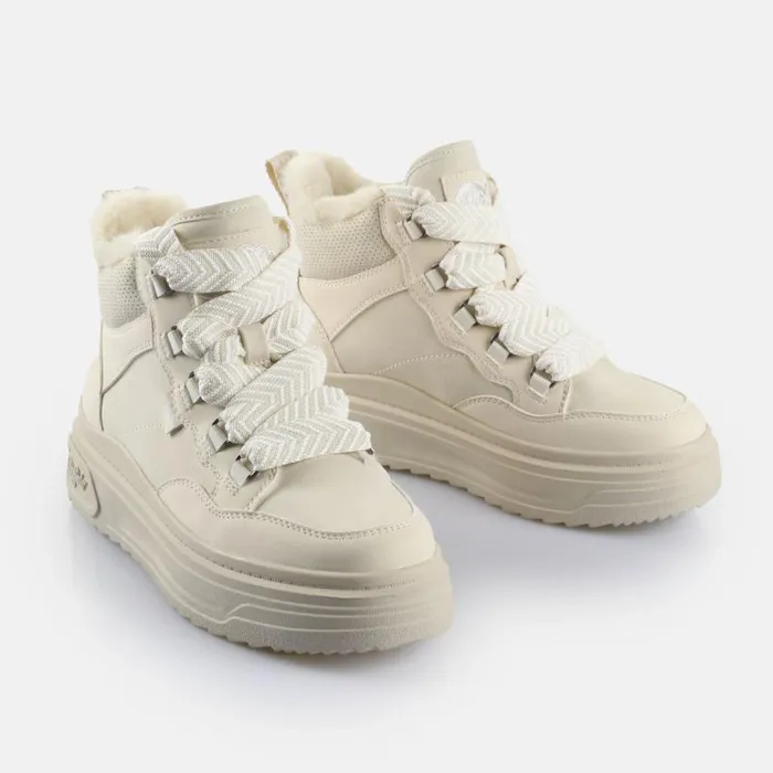 Shop Sneakers BUFFALO Vectra Mid Warm Cream