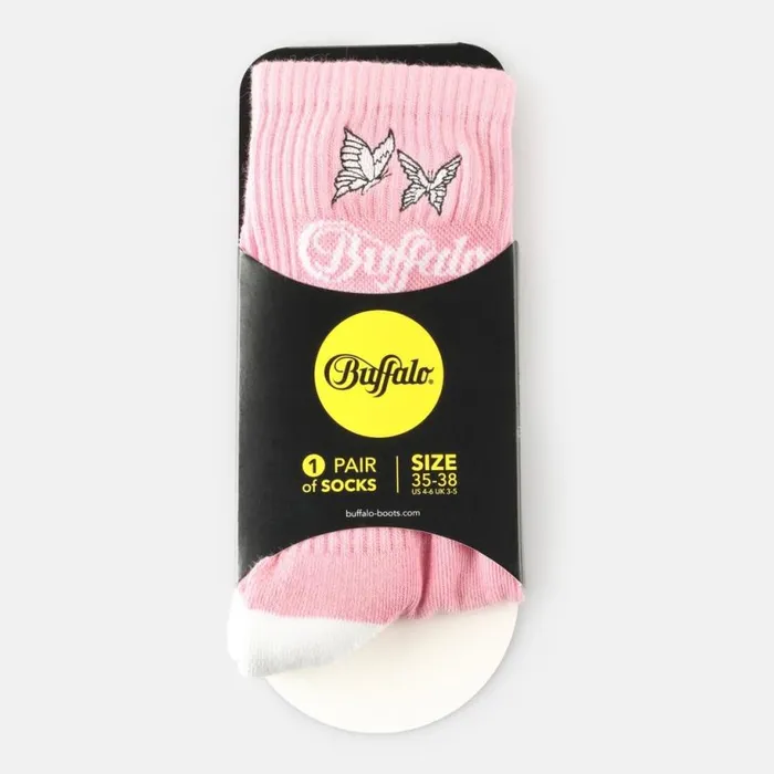 Shop Socks BUFFALO Butterfly Embroidery Ros