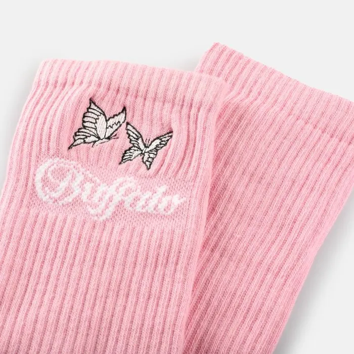 Shop Socks BUFFALO Butterfly Embroidery Ros