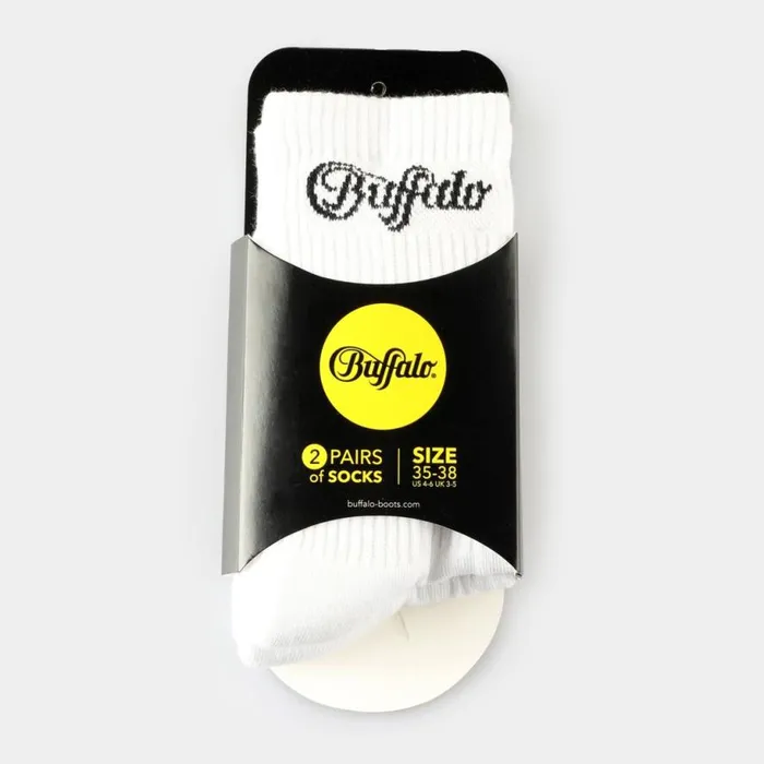 Shop Socks BUFFALO Logo Quarter 2 Pack White
