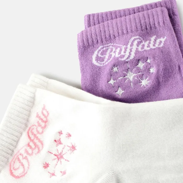 Shop Socks BUFFALO Star Embroidery 2 Pack Lilac