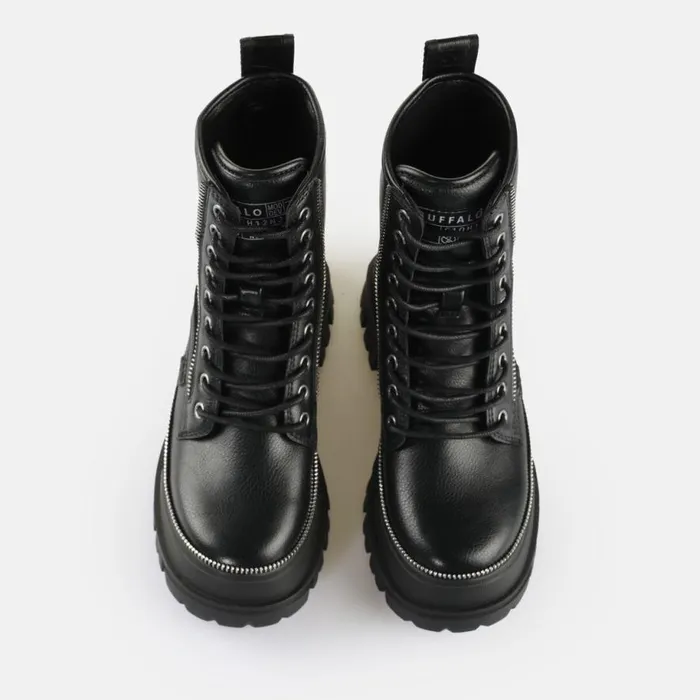 Shop Vegan Shoes BUFFALO Aspha RLD Zip BS Black