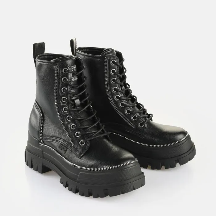 Shop Vegan Shoes BUFFALO Aspha RLD Zip BS Black