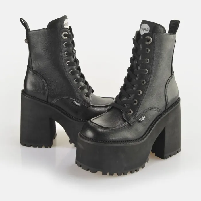 Shop Vegan Shoes BUFFALO Killah Lace Up Mid Black