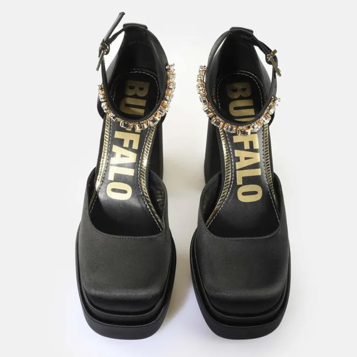 Shop Vegan Shoes BUFFALO May Dorsay Ice Black