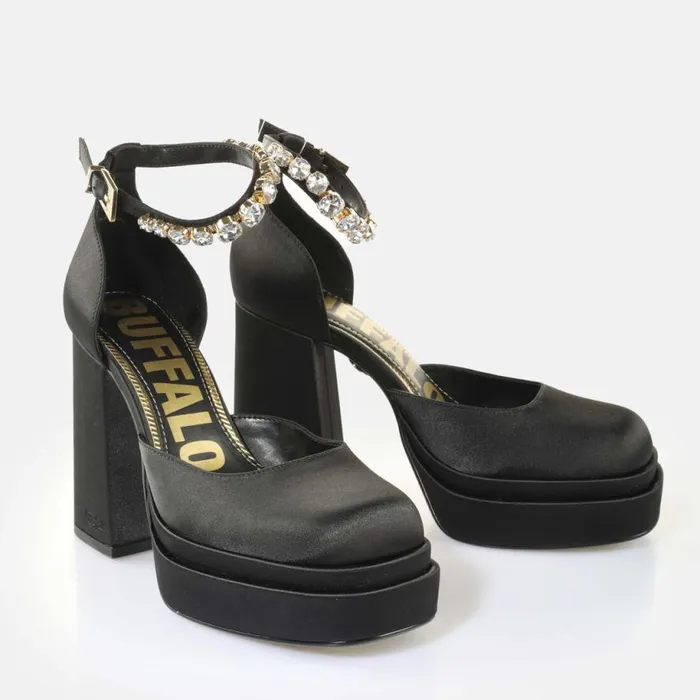 Shop Vegan Shoes BUFFALO May Dorsay Ice Black