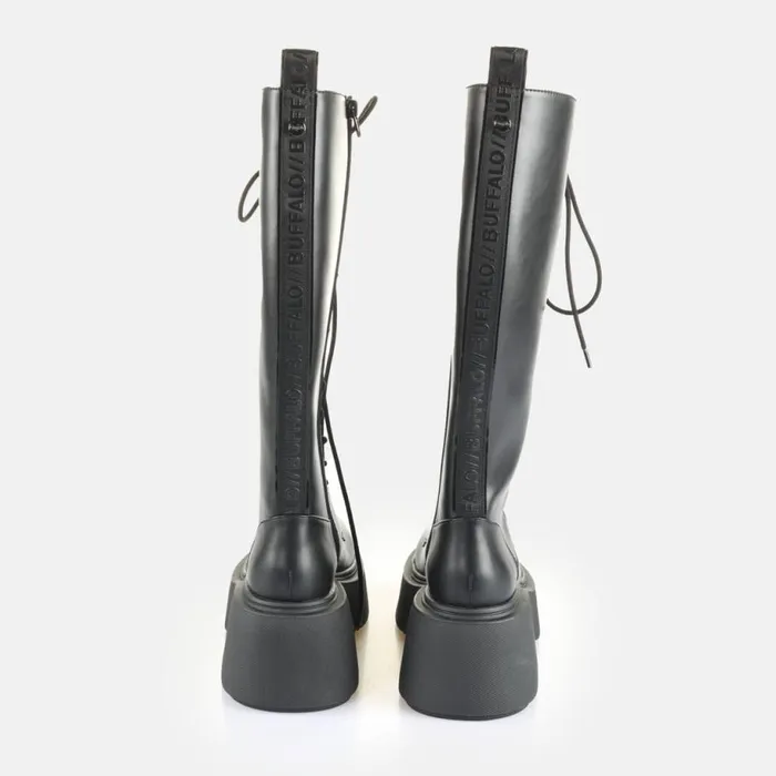 Shop Vegan Shoes BUFFALO Vicious Lace Up Hi Black