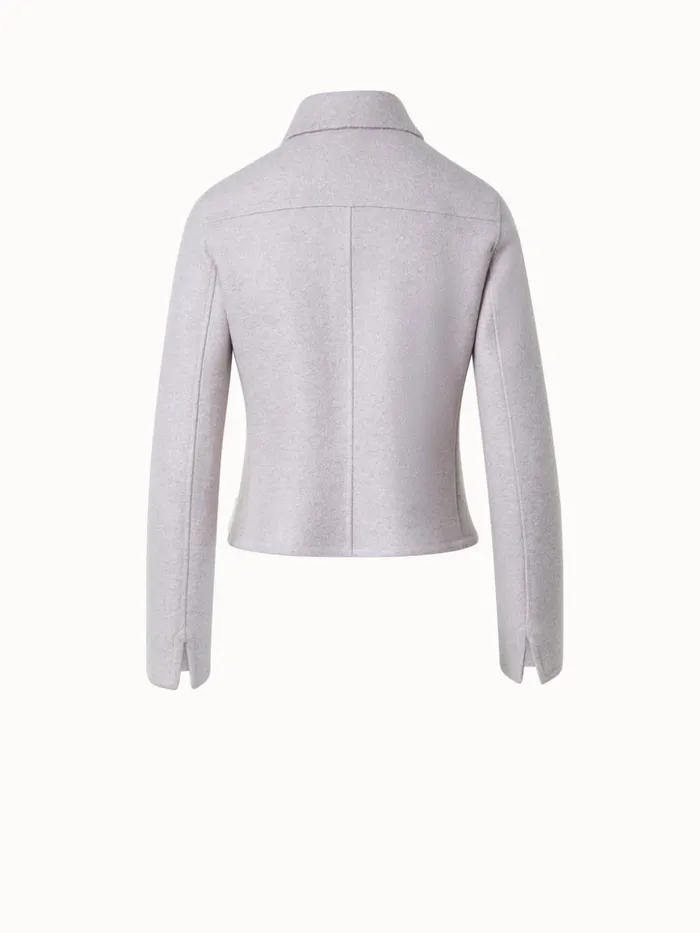 Short Jacket In 100 Cashmere Greige Women Akris Jackets