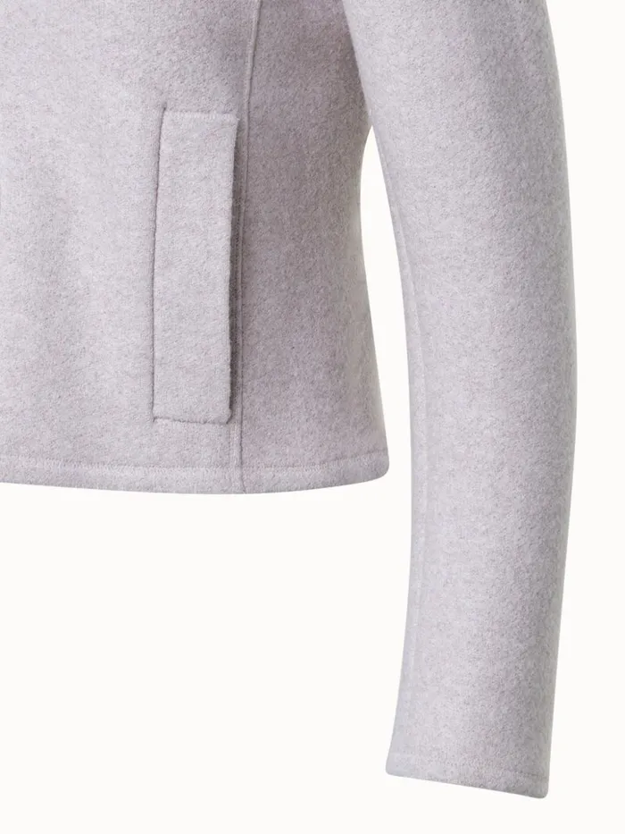 Short Jacket In 100 Cashmere Greige Women Akris Jackets