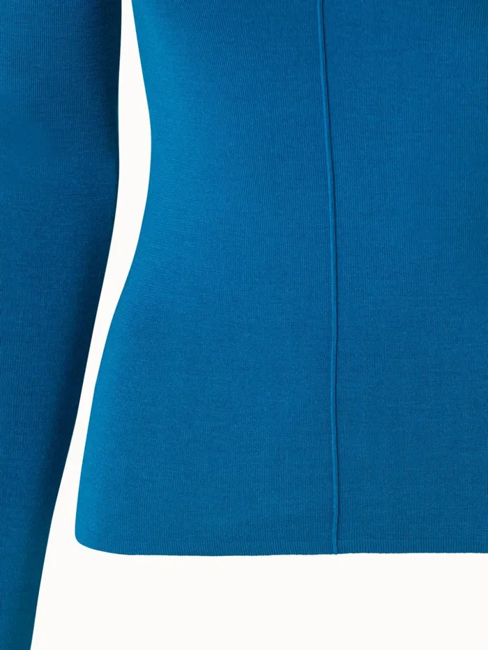 Silk Stretch Vneck Knit Pullover Alpsee Women Akris Knitwear