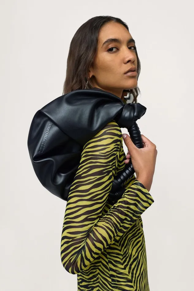 Simon Miller Bags Lopsy Bag In Black Vegan Leather 8211 Women