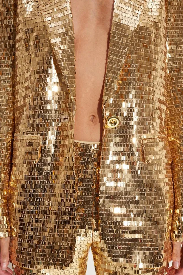 Simon Miller Bottoms Sequin Robo Pant In Star Gold 8211 Women