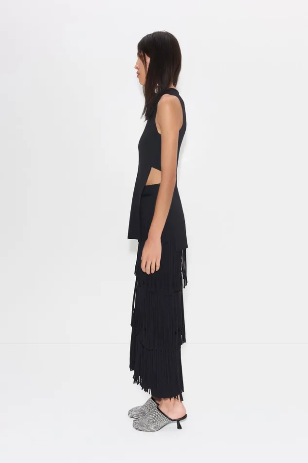 Simon Miller Knitwear Za Za Knit Fringe Skirt In Black 8211 Women Simon Miller Knitwear Za Za Knit Fringe Skirt In Black 8211 Women