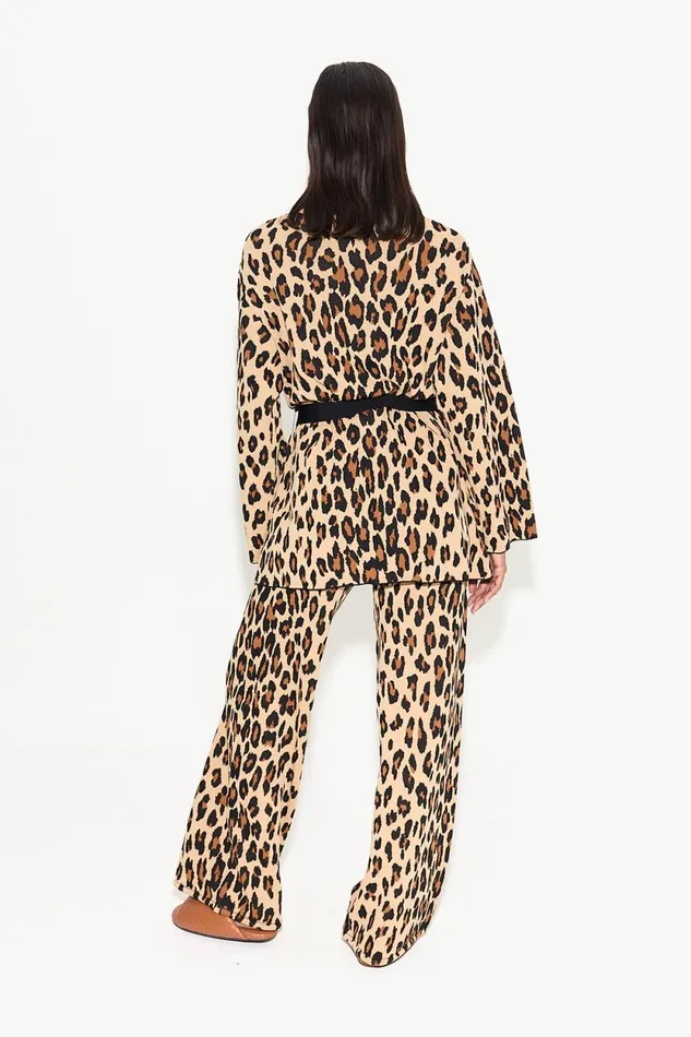 Simon Miller Tops Simon Miller Max Belted Knit Cardigan In Cheetah 8211 Women