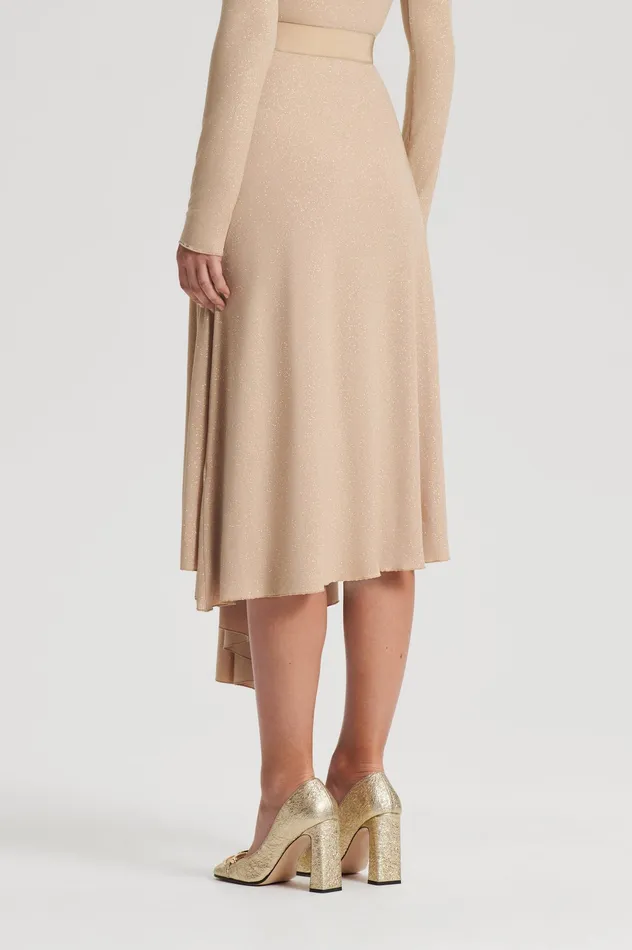 Skirts TINSEL DRAPE SKIRT CHAMPAGNE Scanlan Theodore Women