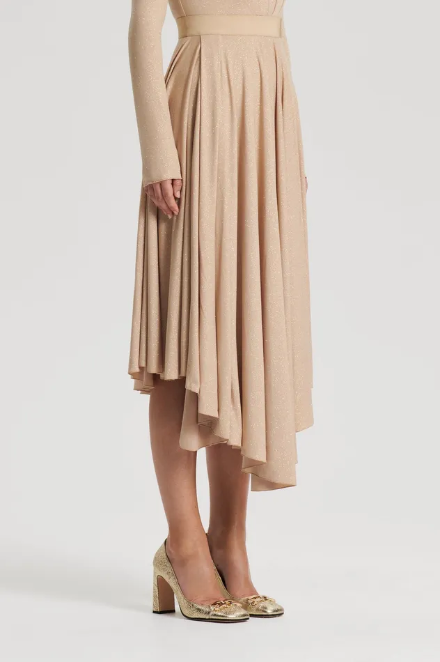 Skirts TINSEL DRAPE SKIRT CHAMPAGNE Scanlan Theodore Women