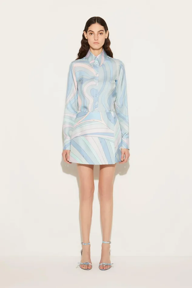 Skirts Women PUCCI IridePrint SilkTwill Skirt