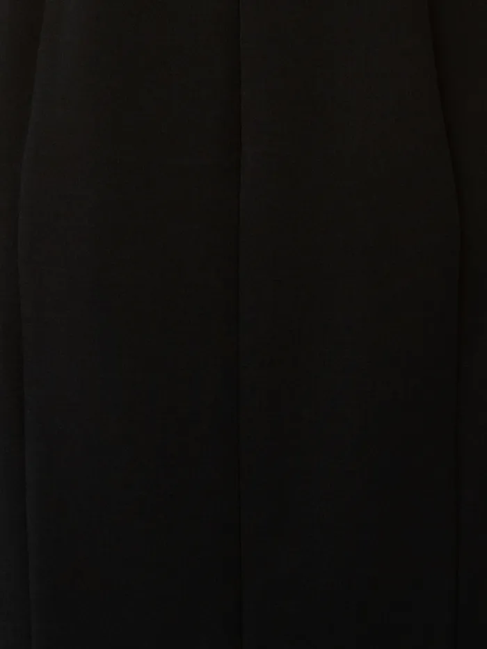 Sleeveless Scoopneck Wool Double Face Sheath Dress Black Women Akris Dresses