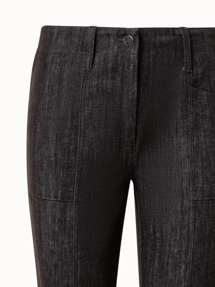 Slim Stretch Denim Pants Mocca Women Akris Pants