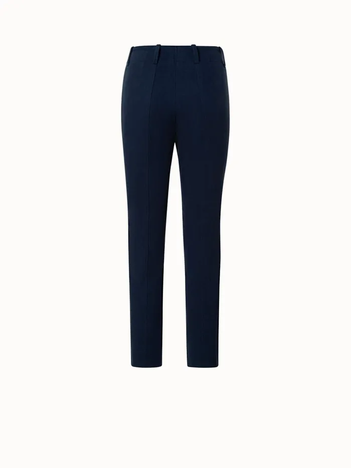 Slim Stretch Denim Pants Navy Women Akris Pants