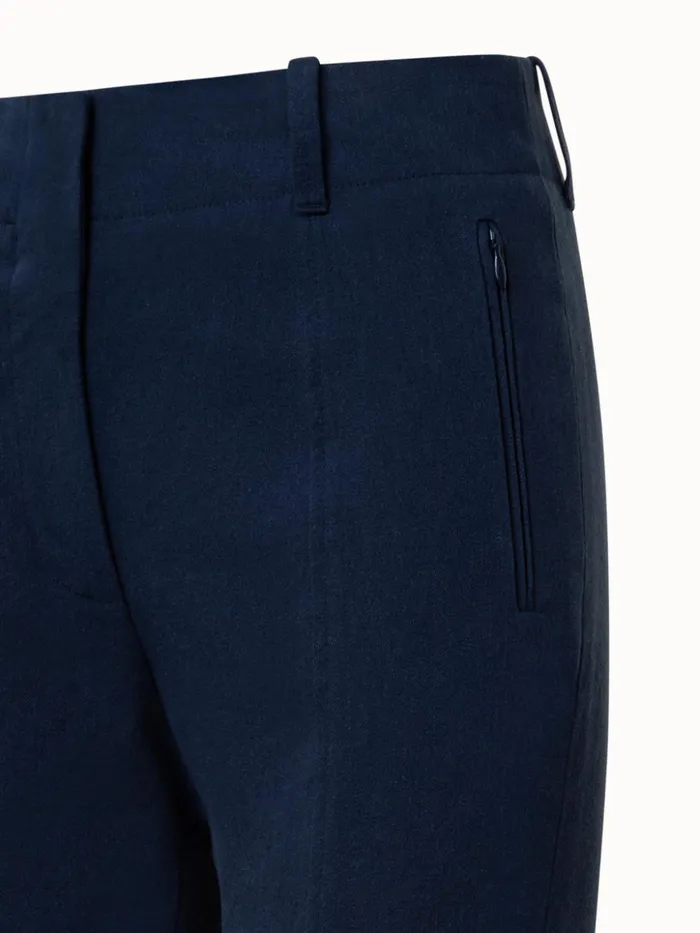 Slim Stretch Denim Pants Navy Women Akris Pants
